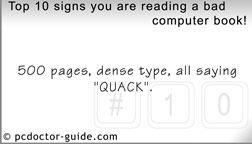 Top 10 signs you're reading a bad computer book!