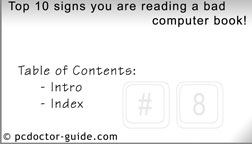 Top 10 signs you're reading a bad computer book!