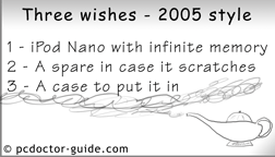 PC Doctor cartoon - three wishes