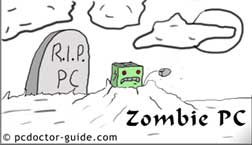 PC Doctor cartoon - Zombie PC
